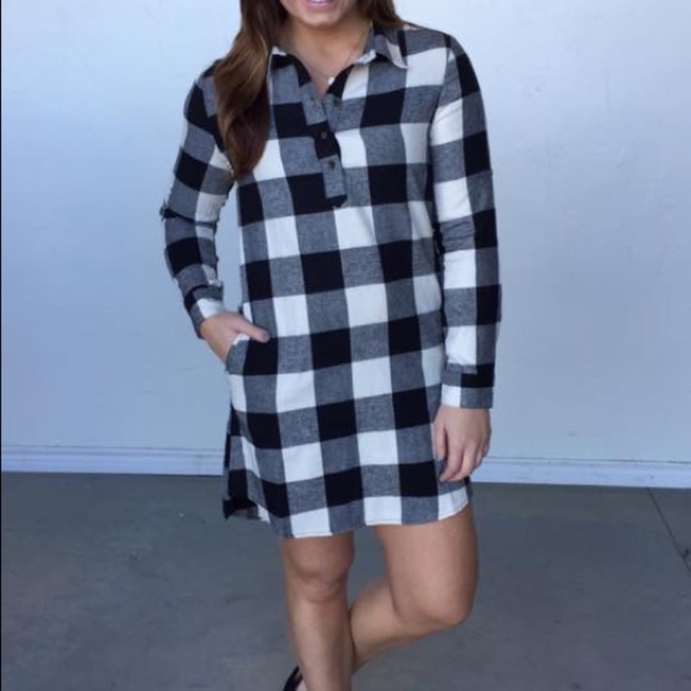 Donating 9/20, Buffalo Plaid Tunic Dress